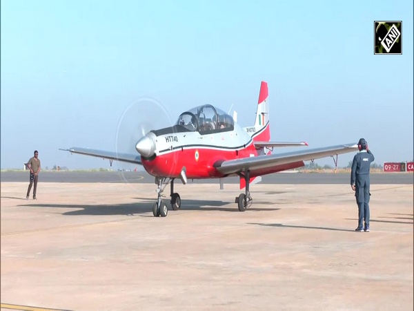 Aero India 2025: Tejasvi Surya flies HTT-40 aircraft, hails leadership for indigenous built