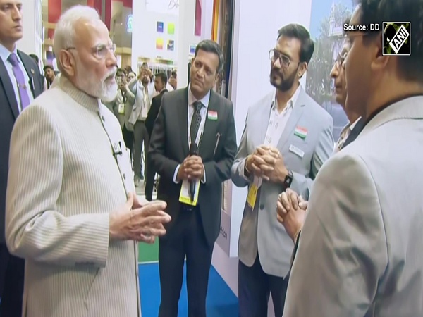 Prime Minister Narendra Modi interacts with budding entrepreneurs at Bharat Tex 2025