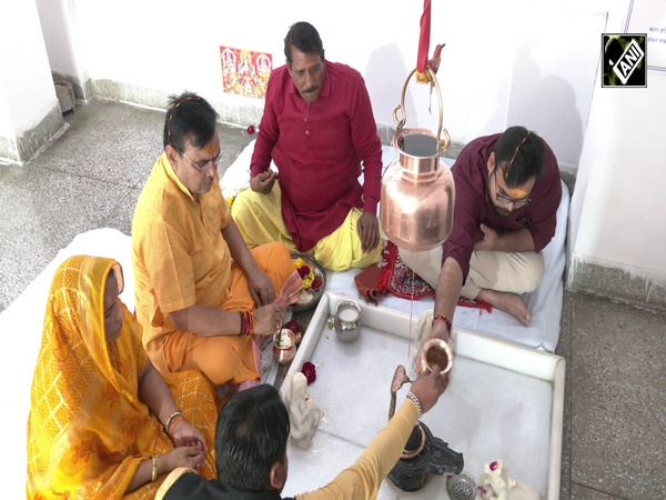 Rajasthan CM Bhajanlal Sharma along with his wife offers prayer in Jaipur on Maha Shivratri