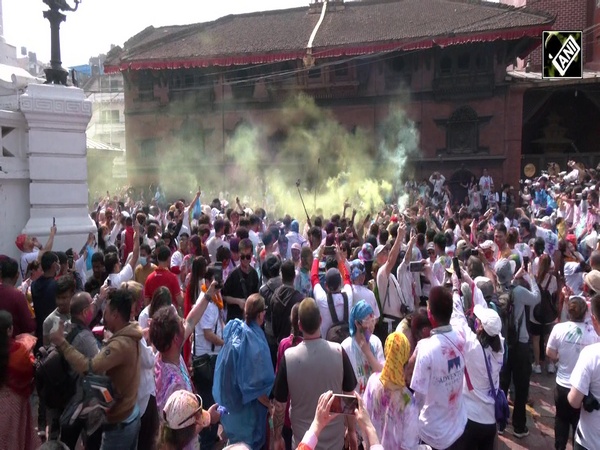 Nepal: Foreigners and Nepali revelers celebrate Holi in Kathmandu