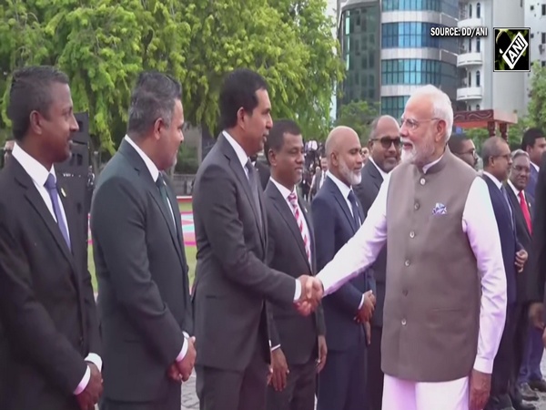 PM Modi meets ministers, officials of Maldivian Government at Republic Square in Malé, Maldives