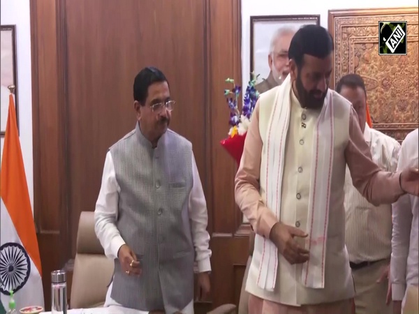 Haryana CM Nayab Singh Saini meets Food Supply & Consumer Affairs Minister Pralhad Joshi