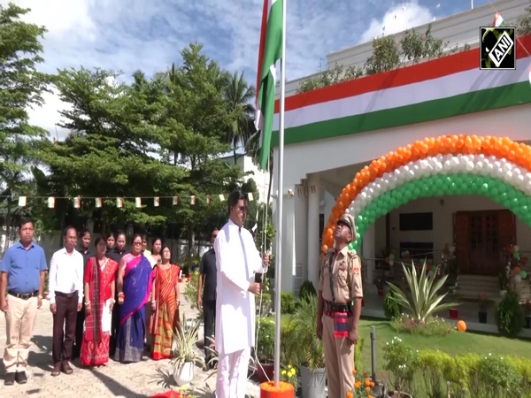 Tripura CM Manik Saha hoists Tricolour on the 79th Independence Day  in Agartala