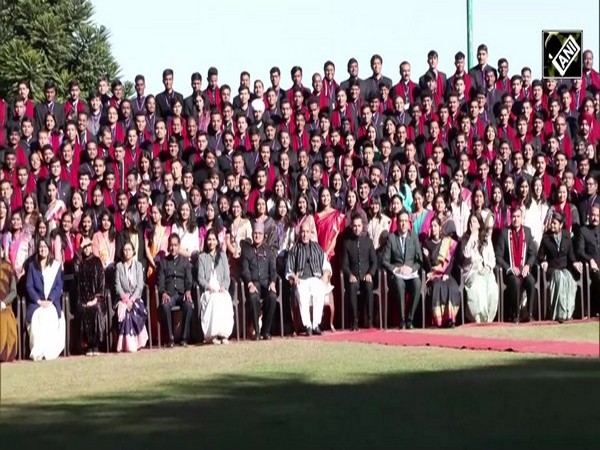 Defense Minister Rajnath Singh shares Photo-op with officer trainees of 2025 batch at LBSNAA