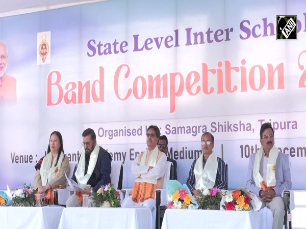 Tripura CM Manik Saha attends State-Level Inter-School Band Competition 2025 in Agartala