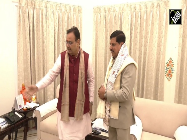 MP Chief Minister Mohan Yadav pays courtesy visit to Rajasthan CM Bhajanlal Sharma in Jaipur