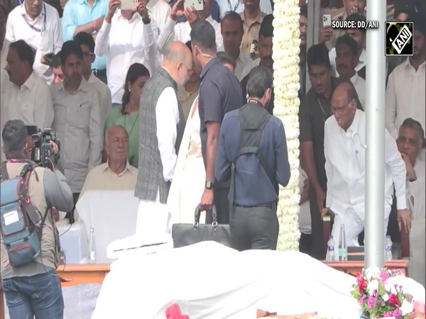 HM Shah Amit Shah, Nitin Nabin arrive at crematorium ground for last rites of Dy CM late Ajit Pawar