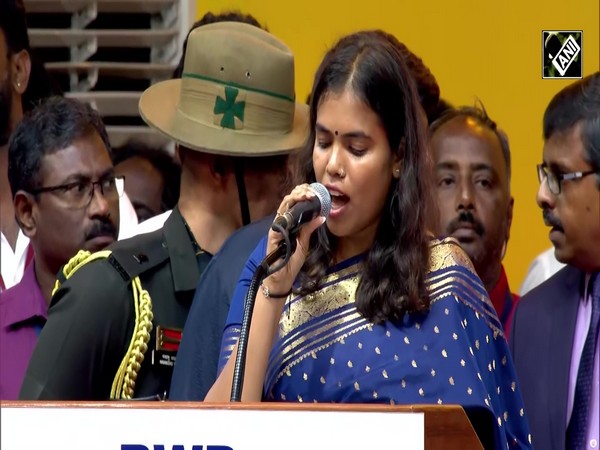 TVK leader Selvi S. Keerthana takes oath as Minister for the state of Tamil Nadu