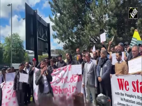 Anti-Pakistan protest outside Pak Consulate in UK’s Bradford over human rights violations in PoJK