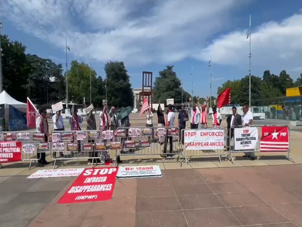 UKPNP protests outside UN in Geneva, demands global action on rights violations in PoJK