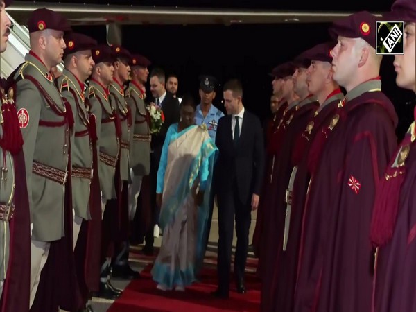 President Droupadi Murmu lands in Skopje on official visit to North Macedonia