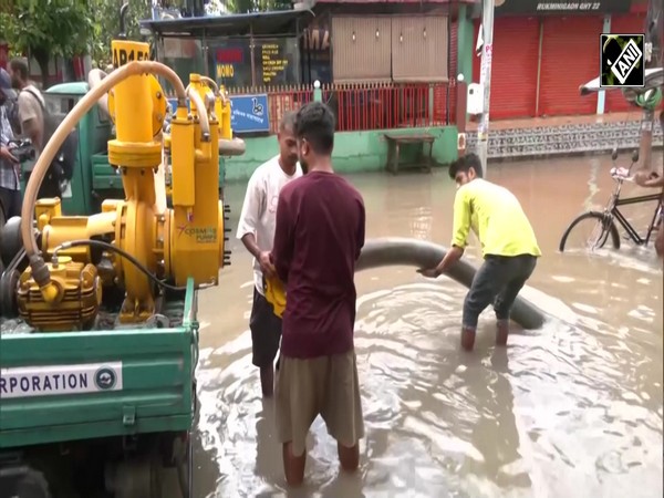 Guwahati’s Rukminigaon faces waterlogging following heavy rainfall, disrupting movement in the area
