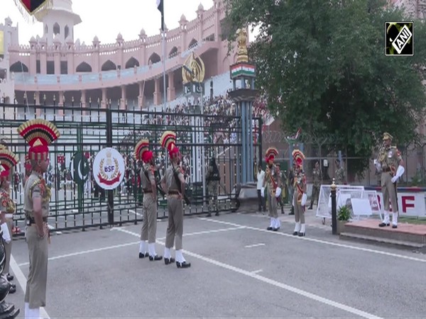 Final rehearsal of Beating Retreat ceremony held at Attari Border ahead of Independence Day