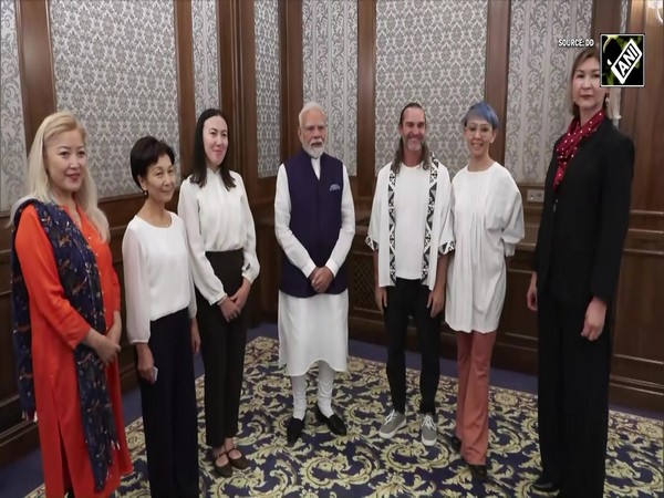 Prime Minister Narendra Modi meets people from various communities in Bishkek, Kyrgyzstan