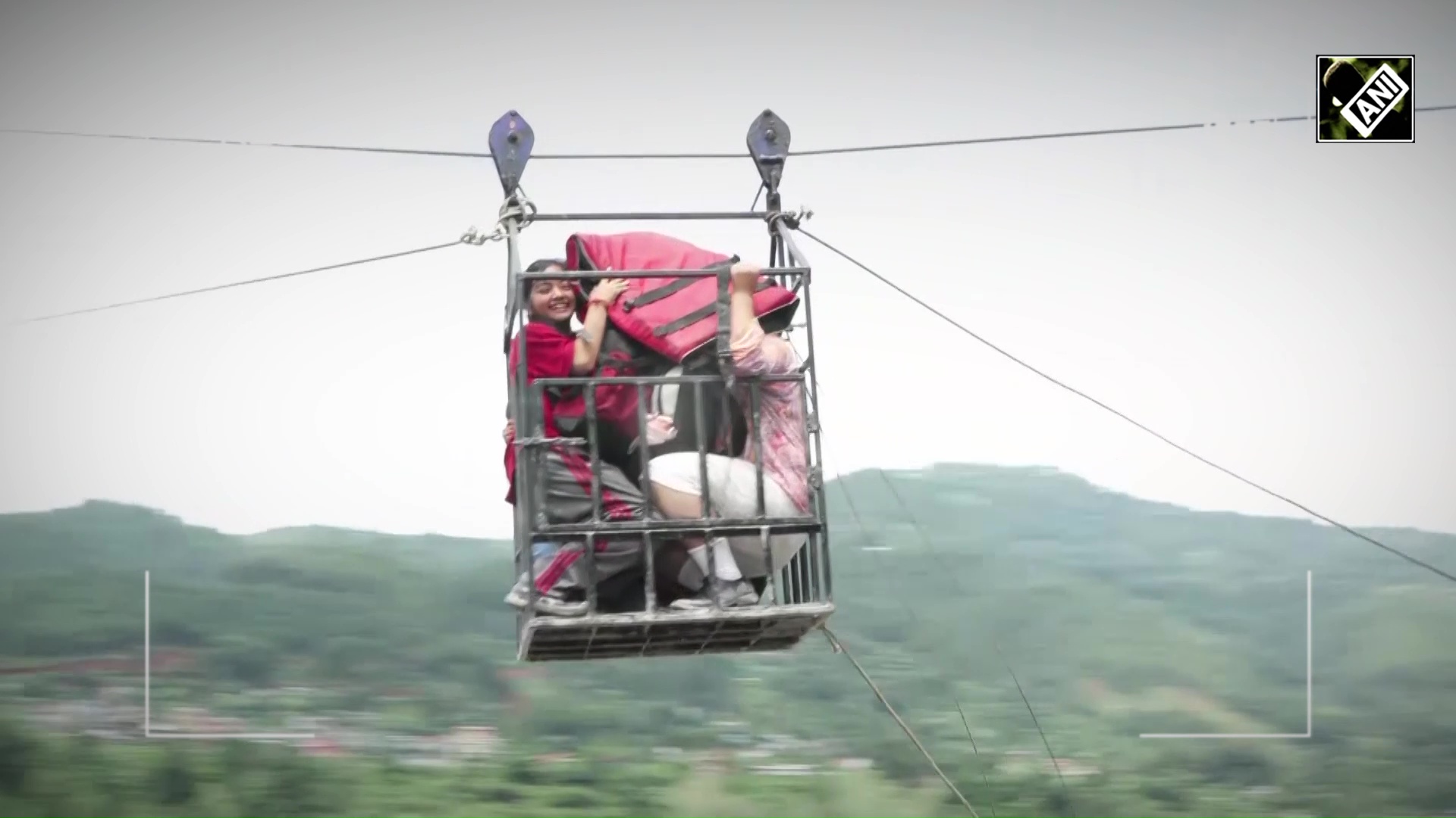 Nepal Tragedy: Makeshift Zip line restores connectivity after floods destroy bridges in Trishuli