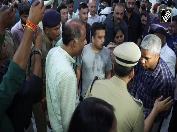 Dy CM Harsh Sanghvi visits Gandhinagar Civil Hospital to meet Kudasan building collapse victims