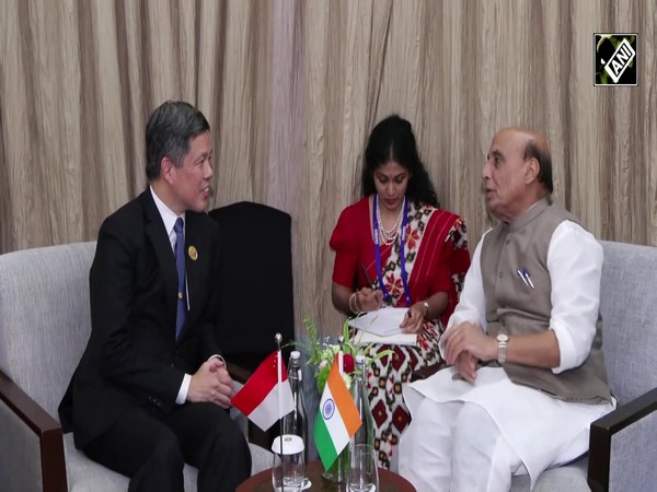Rajnath Singh meets Singapore Defence Minister Chan Chun Sing on sidelines of ADMM-Plus