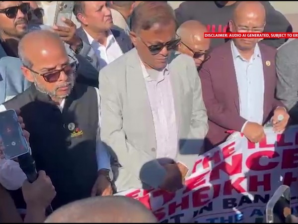 Awami league workers protest at UNHRC over Bangladesh political crisis
