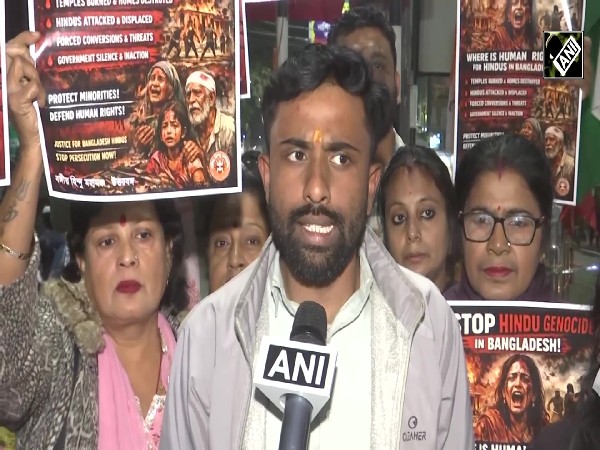 People in Siliguri protest against reported attacks on minorities in Bangladesh