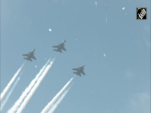 Flying Past rehearsal is underway at Kartavya Path ahead of the 76th Republic Day