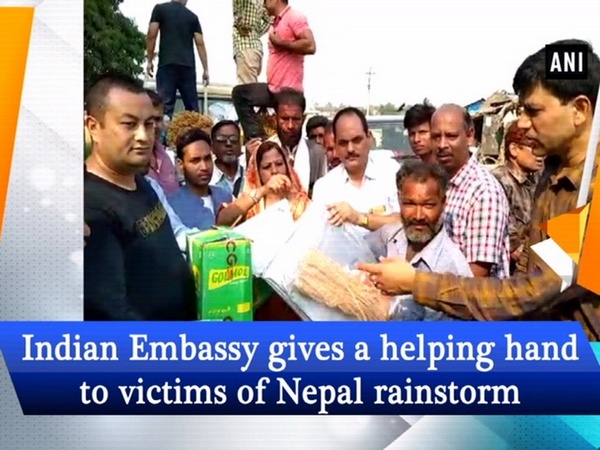 Indian Embassy gives a helping hand to victims of Nepal rainstorm