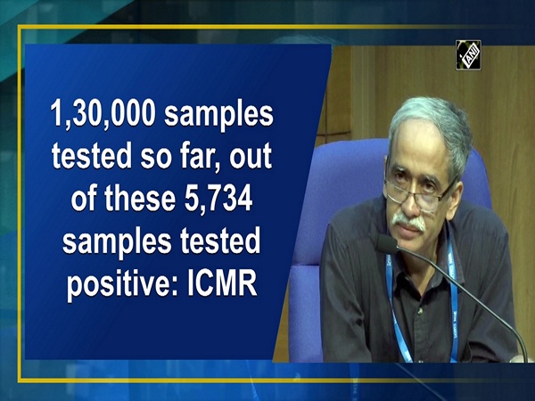 1,30,000 samples tested so far, out of these 5,734 samples tested positive: ICMR