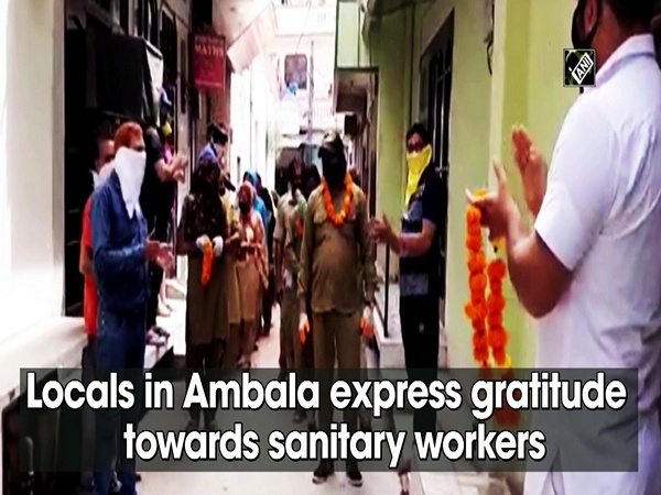 Locals in Ambala express gratitude towards sanitary workers