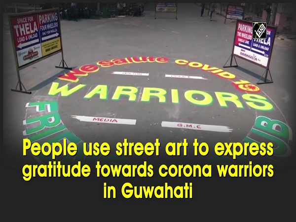 People use street art to express gratitude towards corona warriors in Guwahati