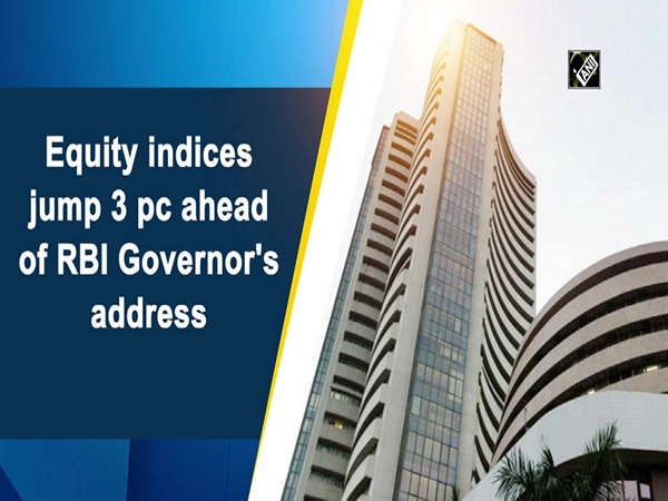 Equity indices jump 3 pc ahead of RBI Governor's address