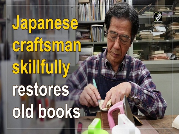 Japanese craftsman skillfully restores old books