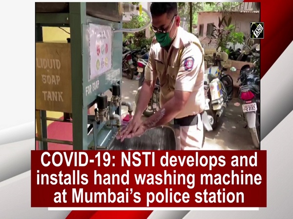 COVID-19: NSTI develops and installs hand washing machine at Mumbai's police station