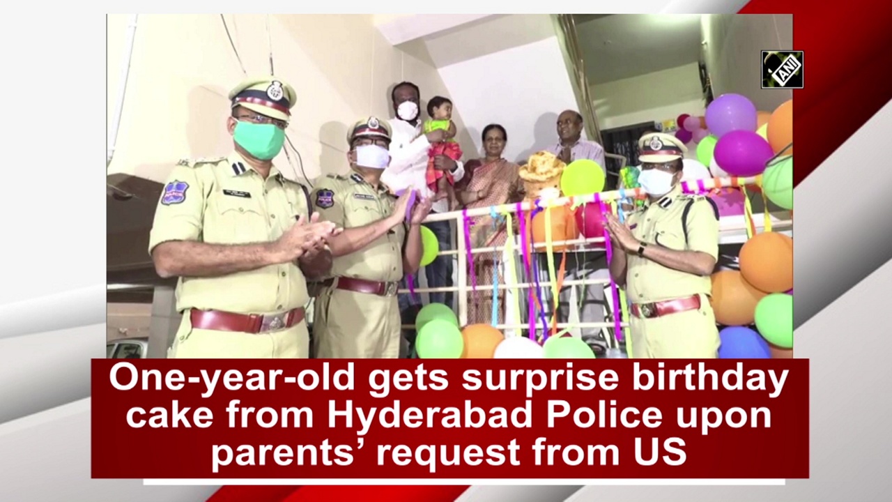 One-year-old gets surprise birthday cake from Hyderabad Police upon parents’ request from US