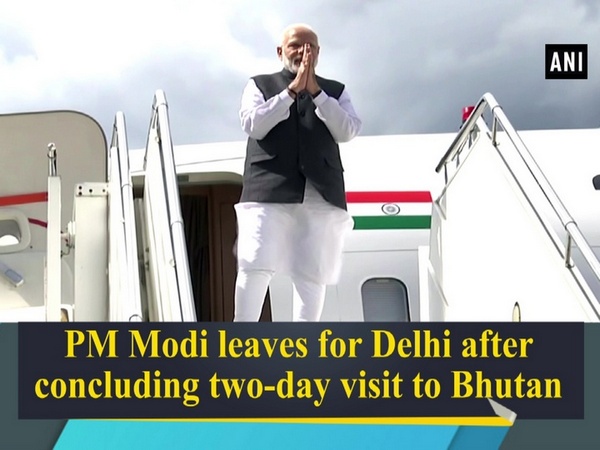 PM Modi leaves for Delhi after concluding two-day visit to Bhutan
