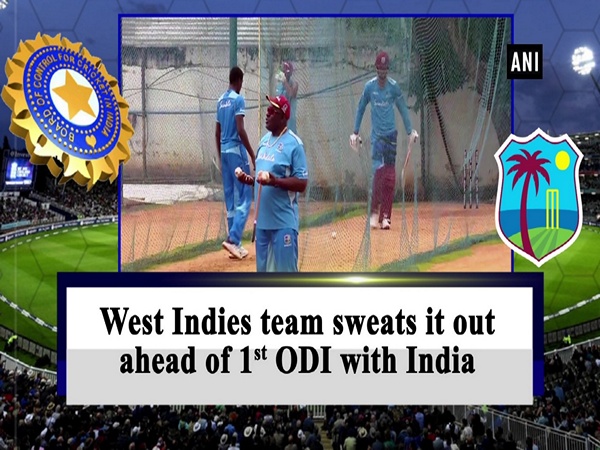 West Indies team sweats it out ahead of 1st ODI with India