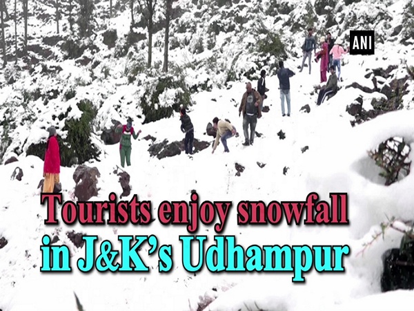 Tourists enjoy snowfall in J&K’s Udhampur