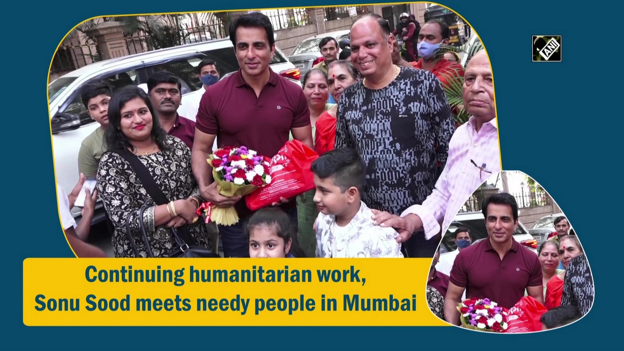 Continuing humanitarian work, Sonu Sood meets needy people in Mumbai