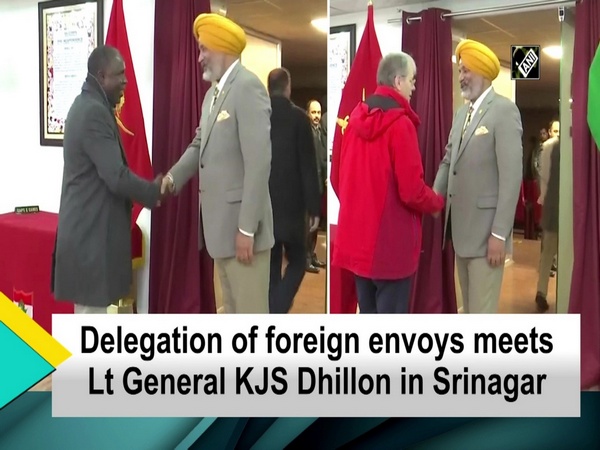 Delegation of foreign envoys meets Lt General KJS Dhillon in Srinagar