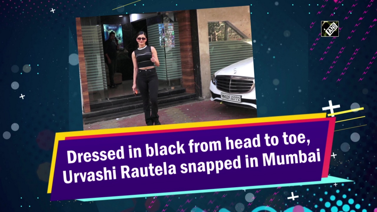 Dressed in black from head to toe, Urvashi Rautela snapped in Mumbai