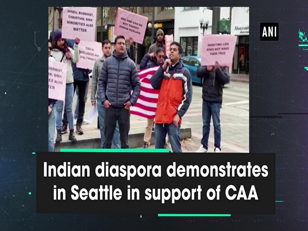 Indian diaspora demonstrates in Seattle in support of CAA