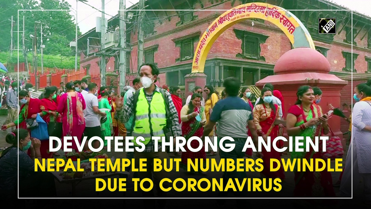 Devotees throng ancient Nepal temple but numbers dwindle due to coronavirus