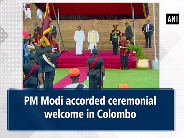 PM Modi accorded ceremonial welcome in Colombo