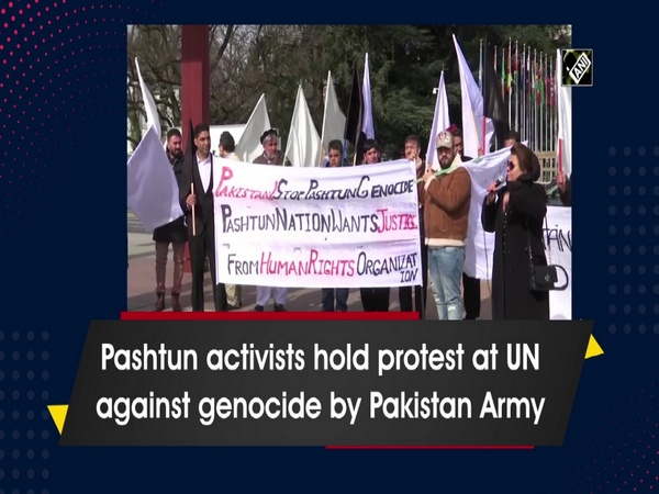 Pashtun activists hold protest at UN against genocide by Pakistan Army