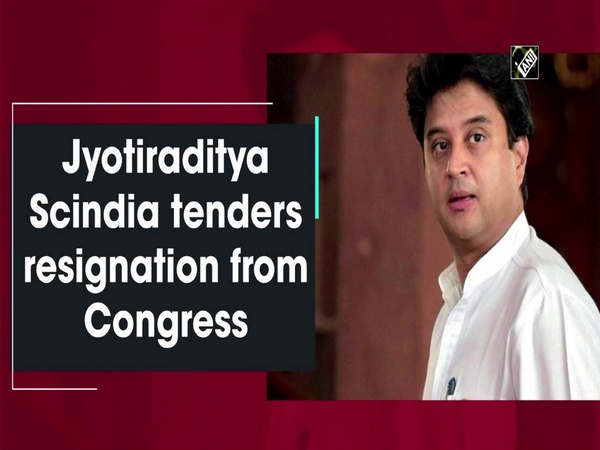 Jyotiraditya Scindia tenders resignation from Congress