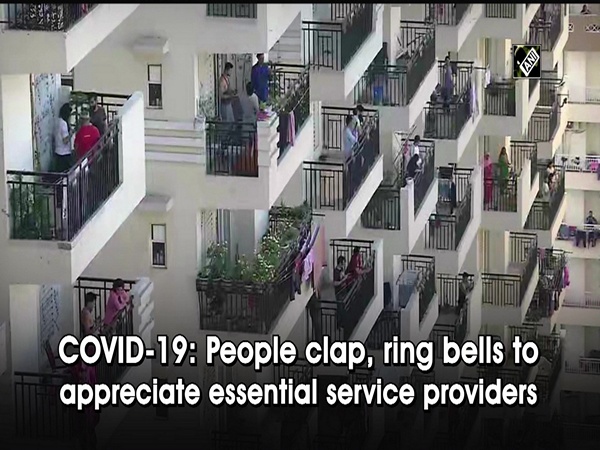 COVID-19: People clap, ring bells to appreciate essential service providers