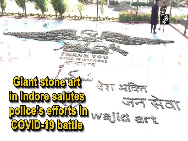 Giant stone art in Indore salutes police’s efforts in COVID-19 battle