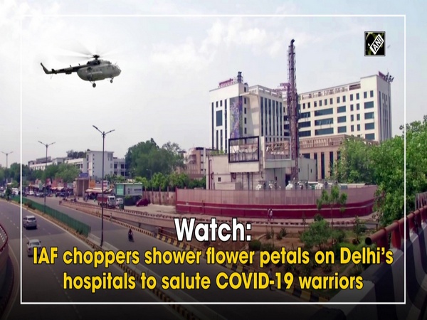 Watch: IAF choppers shower flower petals on Delhi's hospitals to salute COVID-19 warriors