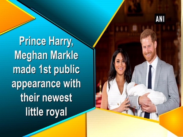 Prince Harry, Meghan Markle made 1st public appearance with their newest little royal