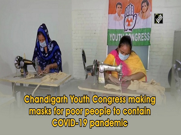 Chandigarh Youth Congress making masks for poor people to contain COVID-19 pandemic