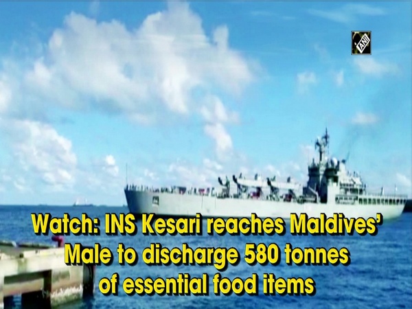 Watch: INS Kesari reaches Maldives’ Male to discharge 580 tonnes of essential food items