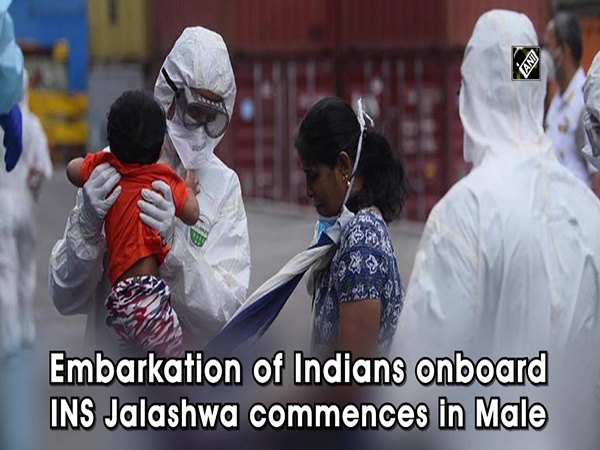Embarkation of Indians onboard INS Jalashwa commences in Male